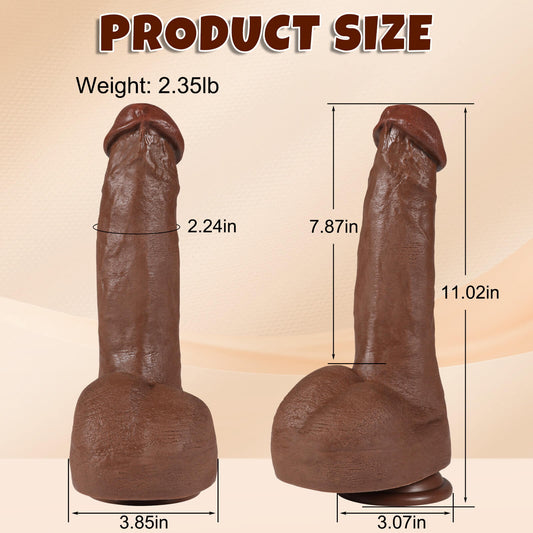 Steve 11" x 2.2" Flesh Extra Realistic Huge And Thick Anal Dildo