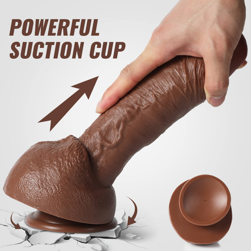 Clara 9" x 3.14" Flesh Thick Realistic Big Mushroom Head Glans Dildo