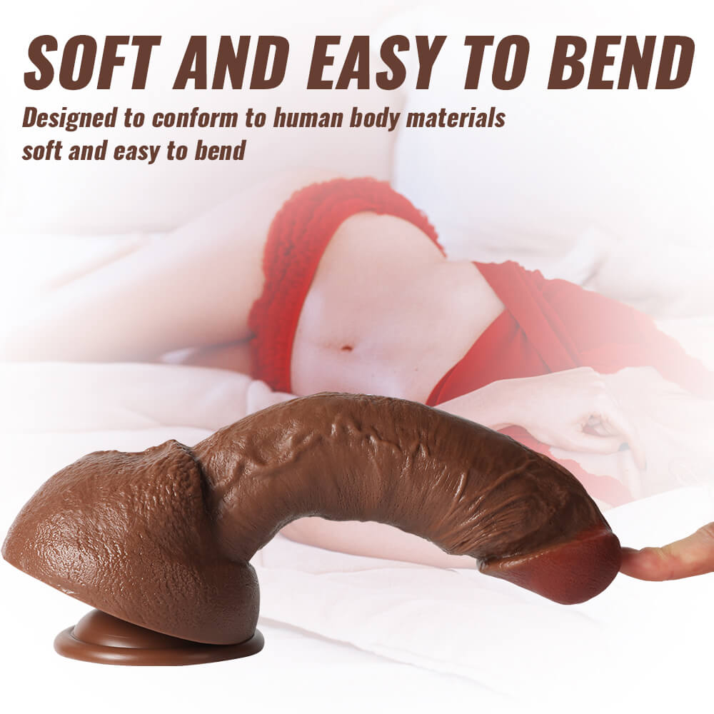 Clara 9" x 3.14" Flesh Thick Realistic Big Mushroom Head Glans Dildo