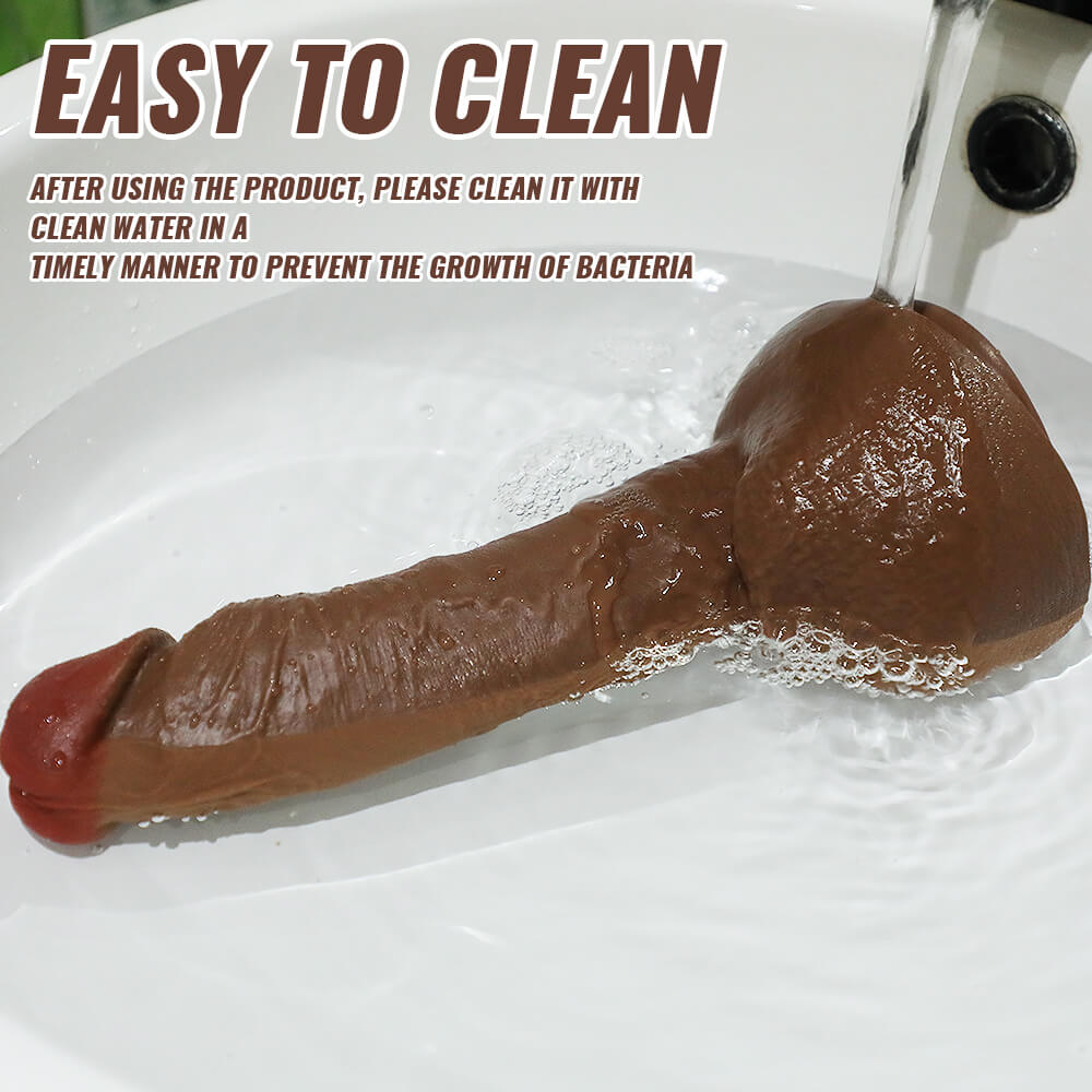 Clara 9" x 3.14" Flesh Thick Realistic Big Mushroom Head Glans Dildo