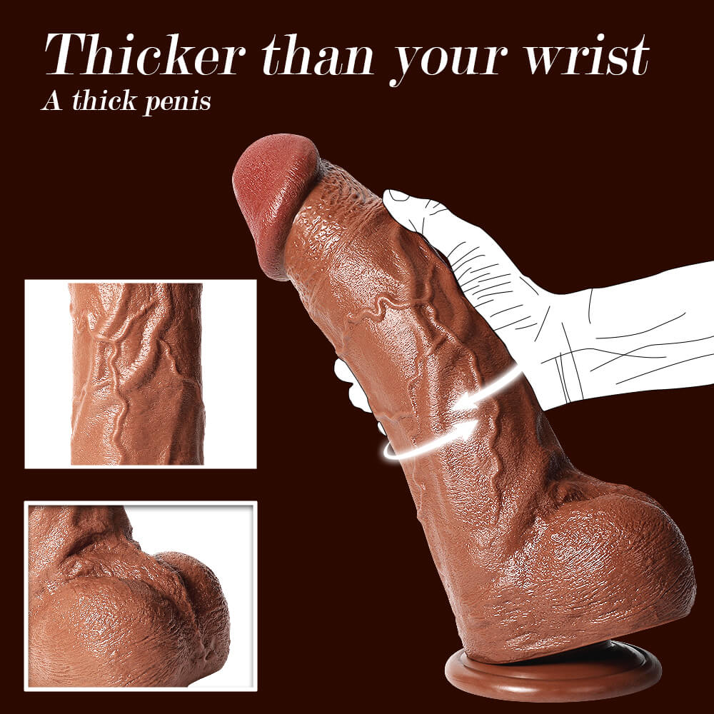 Demons 13" x 2.9" Extreme Huge Anal Dildo Flesh Skin Silicone Soft Dildo