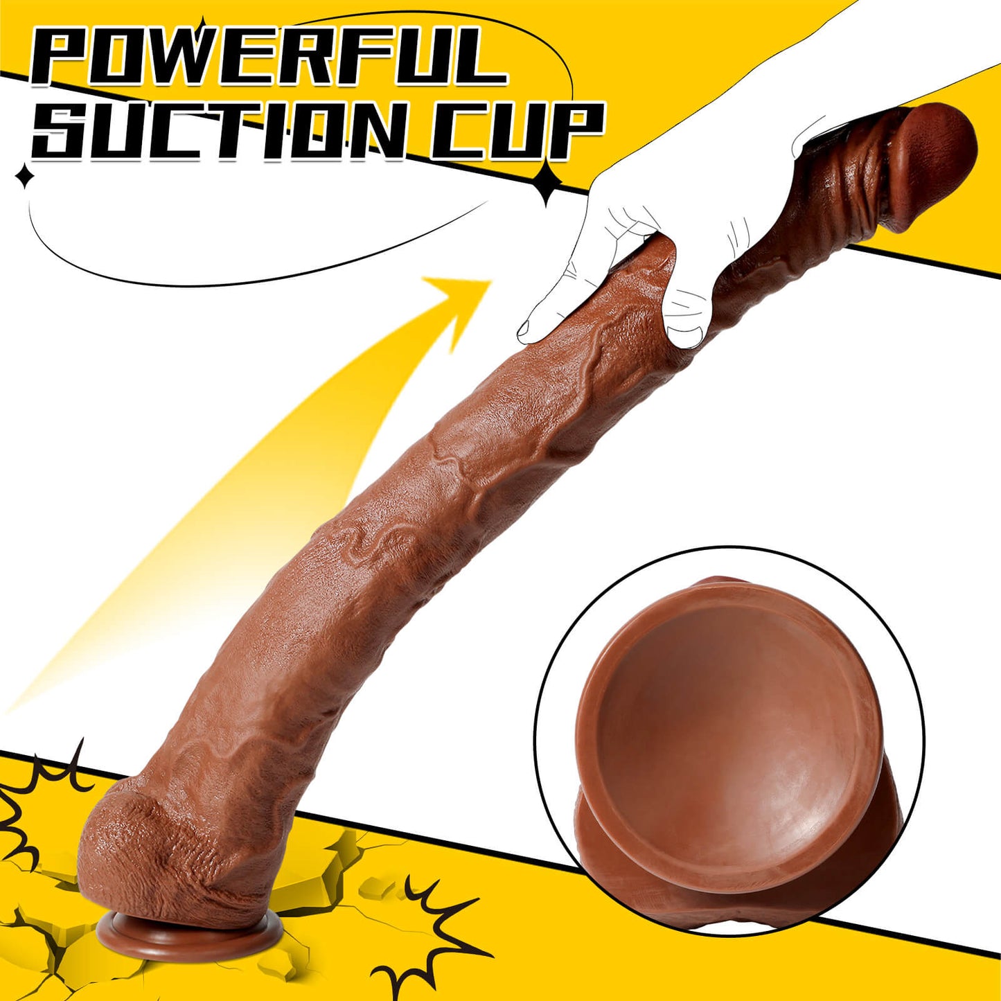 Gerard 22" * 3.2"  Ended Sliding Skin Dildo