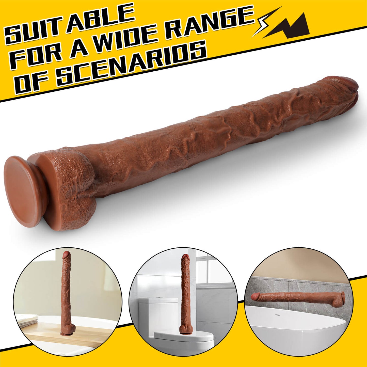 Gerard 22" * 3.2"  Ended Sliding Skin Dildo