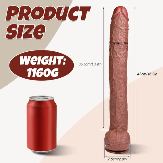 Hall 16" x 2.9" Huge Super Thick Realistic Flesh Dick