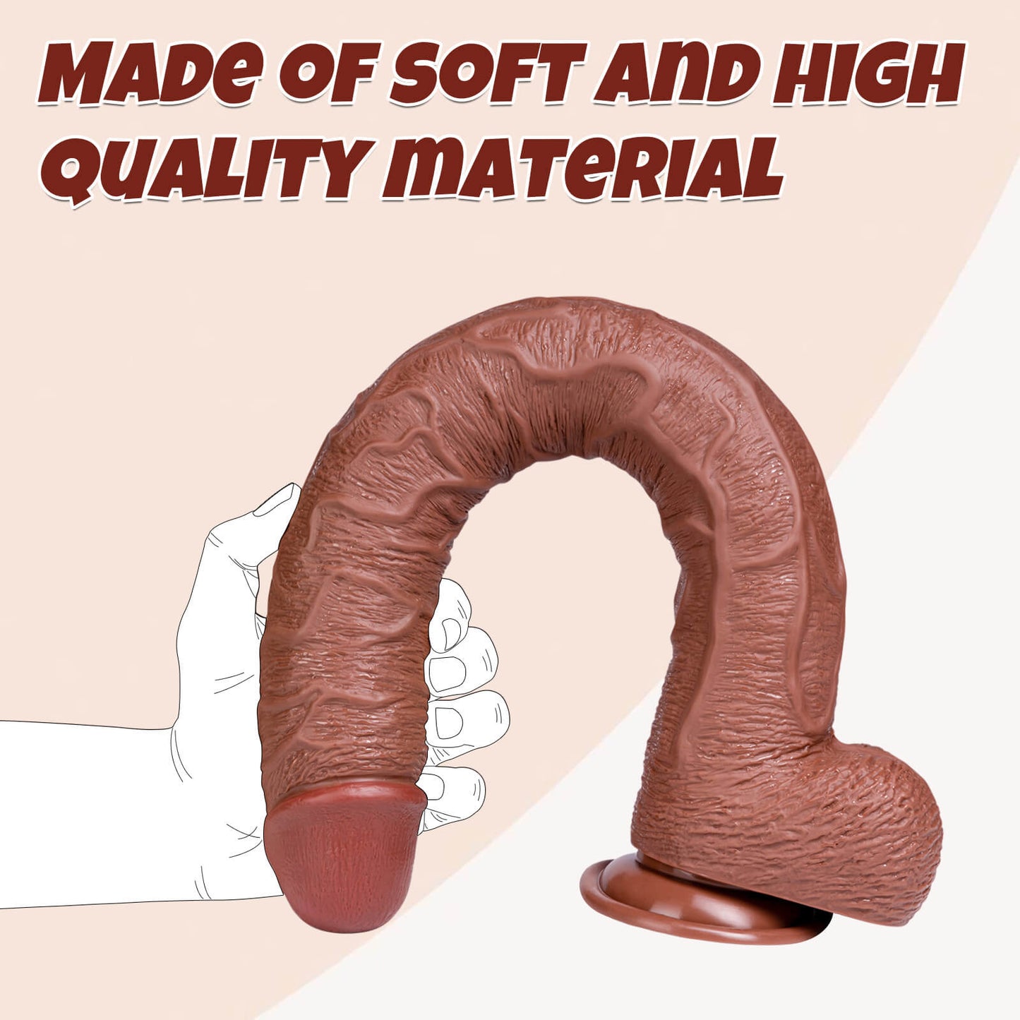 Hall 16" x 2.9" Huge Super Thick Realistic Flesh Dick