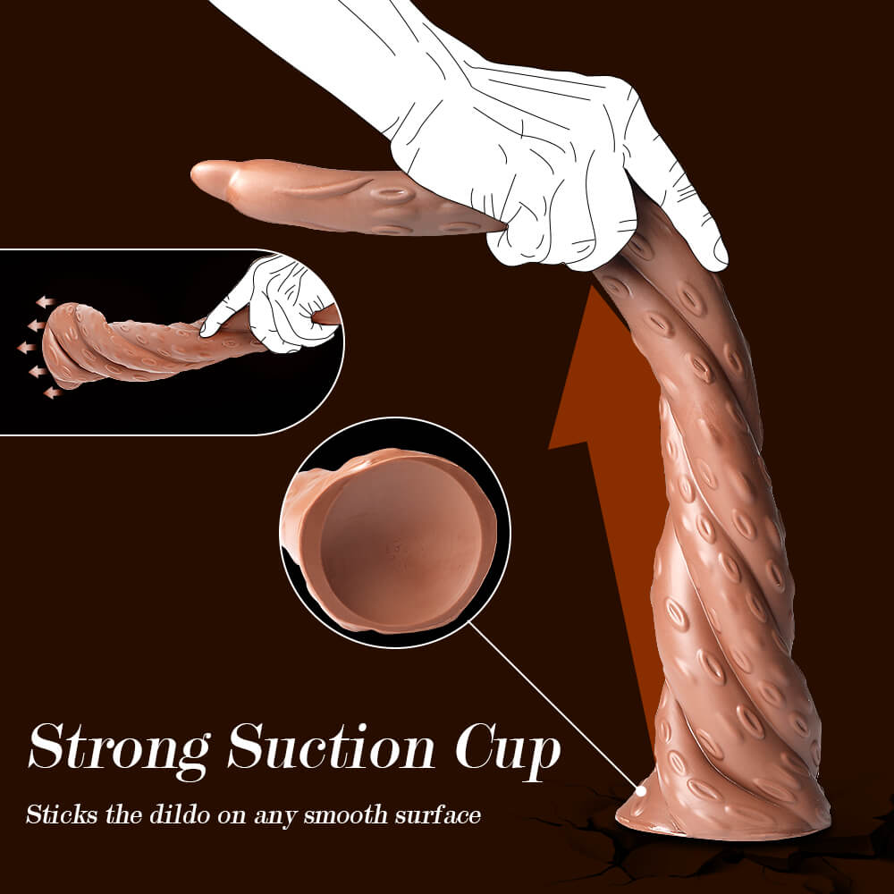 Monster 80 16" * 2.9" The World Huge Curved Anal Suction Cup Dildo