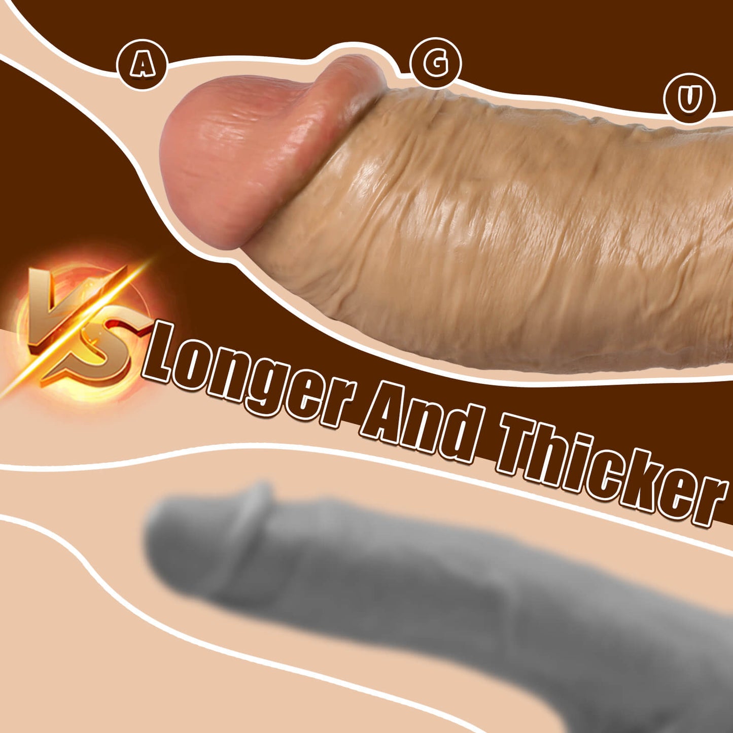Nick 12" x 3.8" Big Huge Dildo Soft Skin Dick Give You A Better Experience