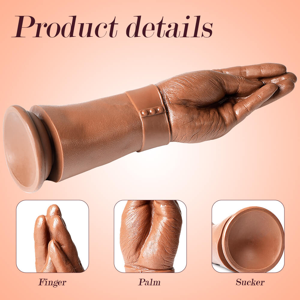 Wuji 11.22in Realistic Hand Arm Fist With Graduated Fingers Dildo Sex Toy