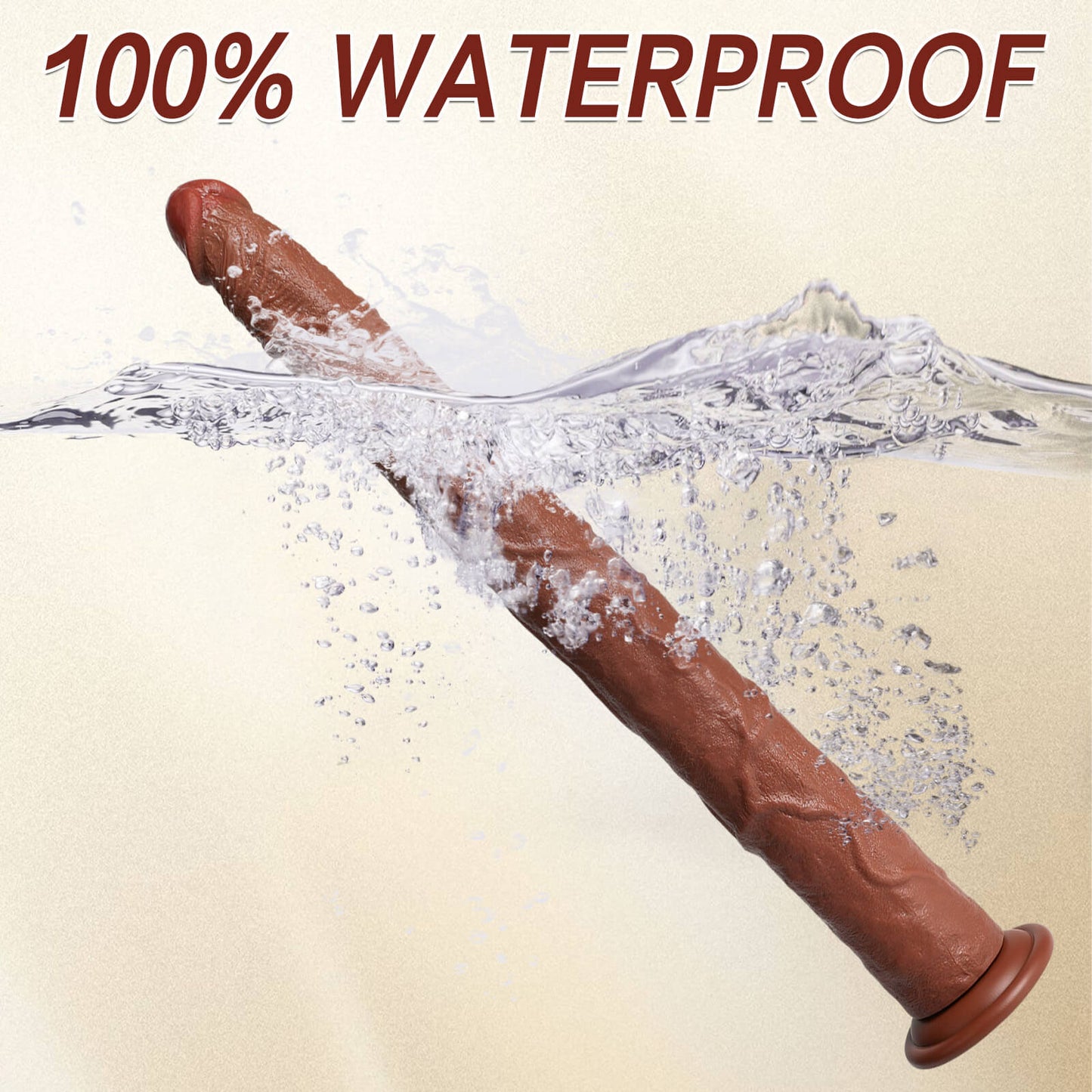 Borui 19.3" x 1.9" Thick Realistic Double Sided Sliding Skin Dildo