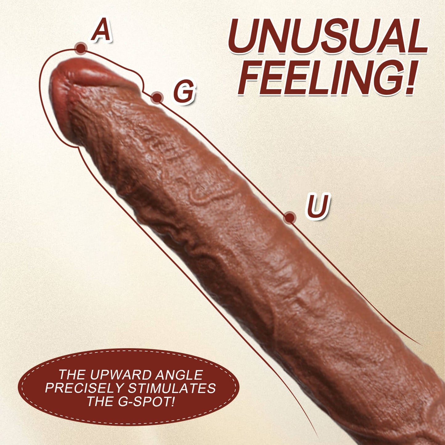 Borui 19.3" x 1.9" Thick Realistic Double Sided Sliding Skin Dildo